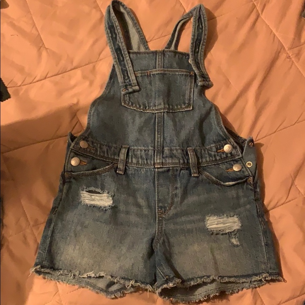 Overall shorts kids size 8 old navy brand